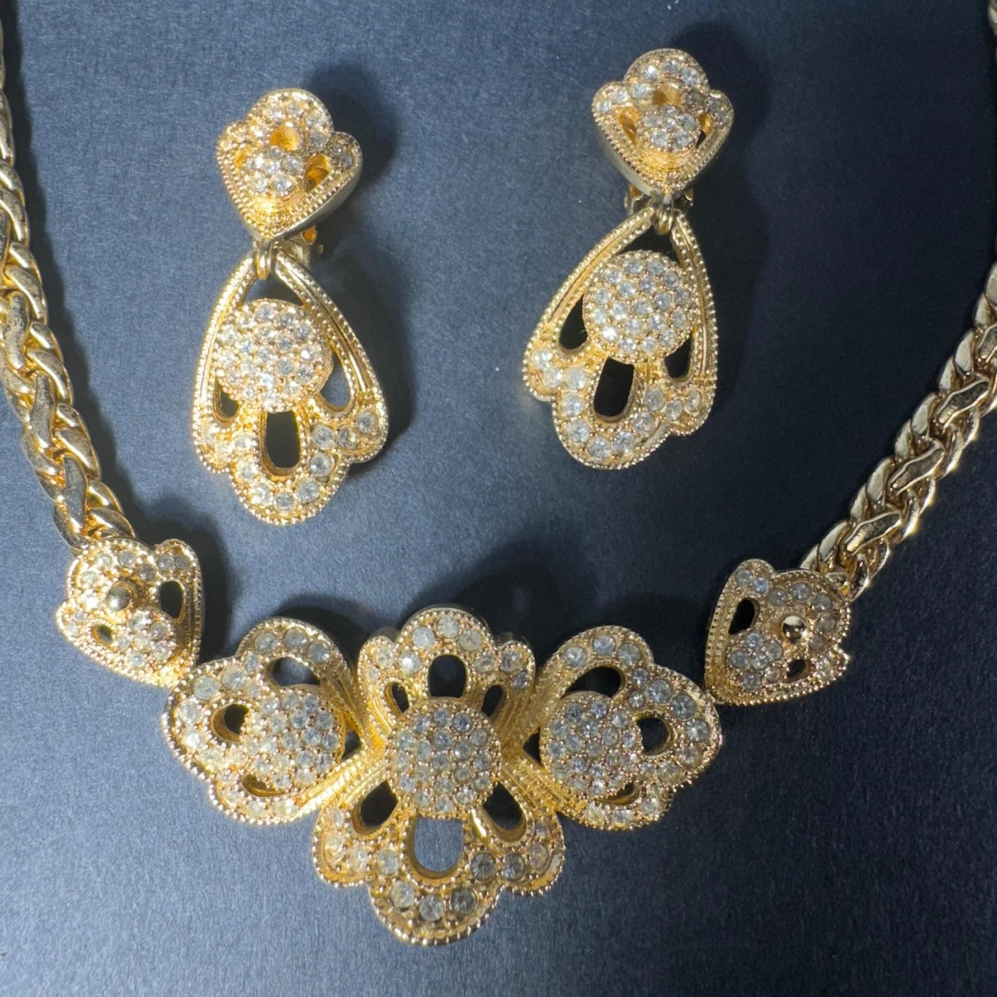 Vintage Christian Dior Necklace and Earring Set