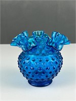 Fenton Blue hobnail vase