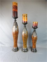 Floor Metal Candle holders with Candles