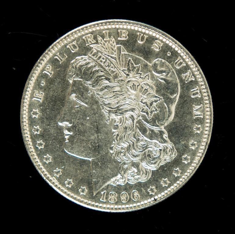 Coin 1896(P) Morgan Silver Dollar-DMPL+BU