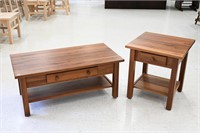 RUSTIC WALNUT "URBANA" COFFEE & END TABLE