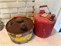 Pair of Vintage Metal Fuel Cans