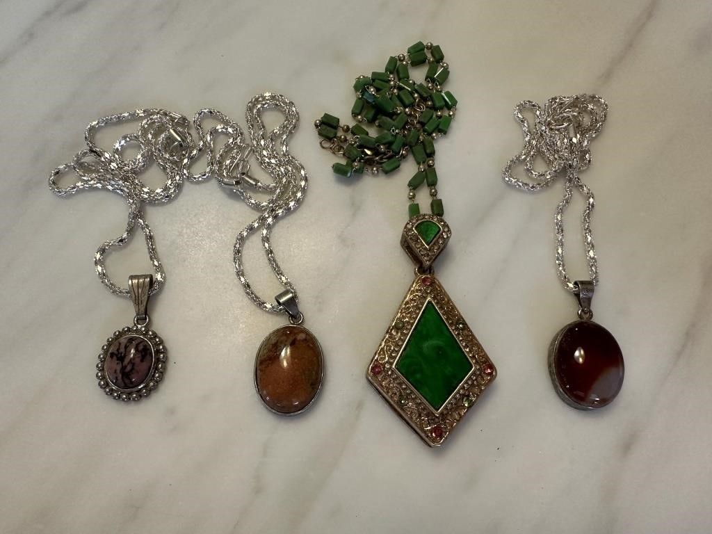 LOT OF 4 NECKLACES