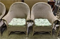 (RS) 2 Wicker Outdoor Chairs 37 1/2”