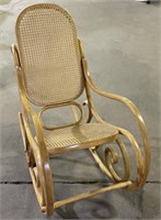 (RS) Thonet Cane Rocking Chair 38”