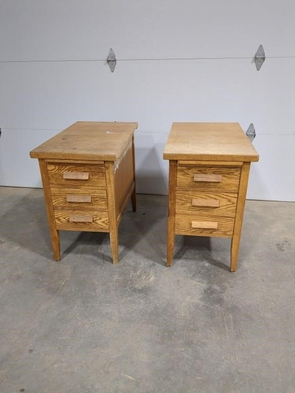 2 large desk ends from vintage desk 19.5" x 34"d