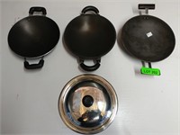 (3) 8 1/2" Skillets & Cover