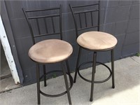 Bar Stools, Metal, 25” Tall to Seat, 38”T Overall