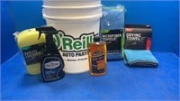 O’Reilly’s Bucket w/ Car Cleaning Supplies