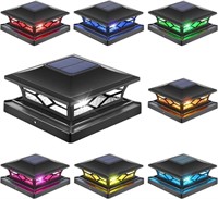 APONUO Solar Post Cap Lights Color Changing,4x4 Po