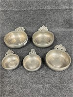 Antique Graduated Pewter Set of Porringers