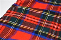 Vtg Lochcarron Stewart Royal Plaid Wool Blanket