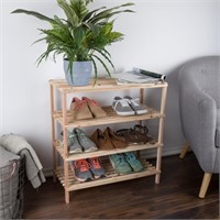 C698 Lavish Home 4-tier Shoe Storage Rack