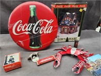 1990 metal Coca-Cola button, Town Collection