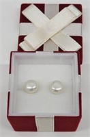 (X) Avon Freshwater Pearl Earrings In Gift Box