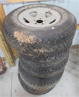 (5) Tires & Rims. Size P235/75R15. Believed to Be