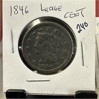 1846 LARGE CENT COIN