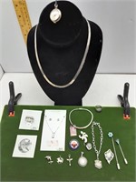 BIG STERLING SILVER JEWELRY LOT