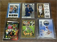 (6) Signed Cards - Doncic - Curry - Trout and More