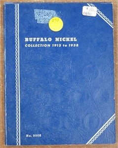 1913-1938 BUFFALO NICKEL BOOK W/ APPROX 49 COINS