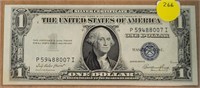 1935-E BLUE SEAL $1 SILVER CERTIFICATE