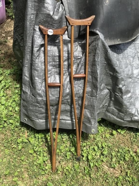 Pair of Antique Childs Crutches