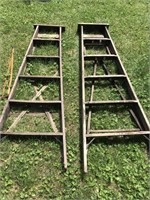 2 Wooden Ladders