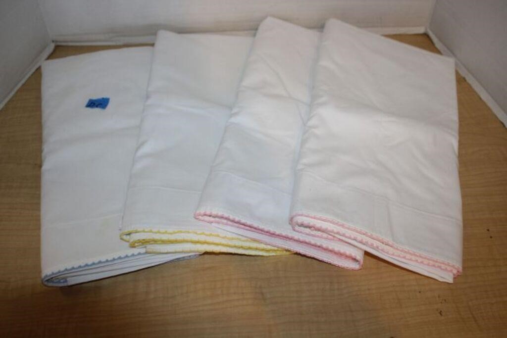 SELECTION OF CRIB FLAT SHEETS