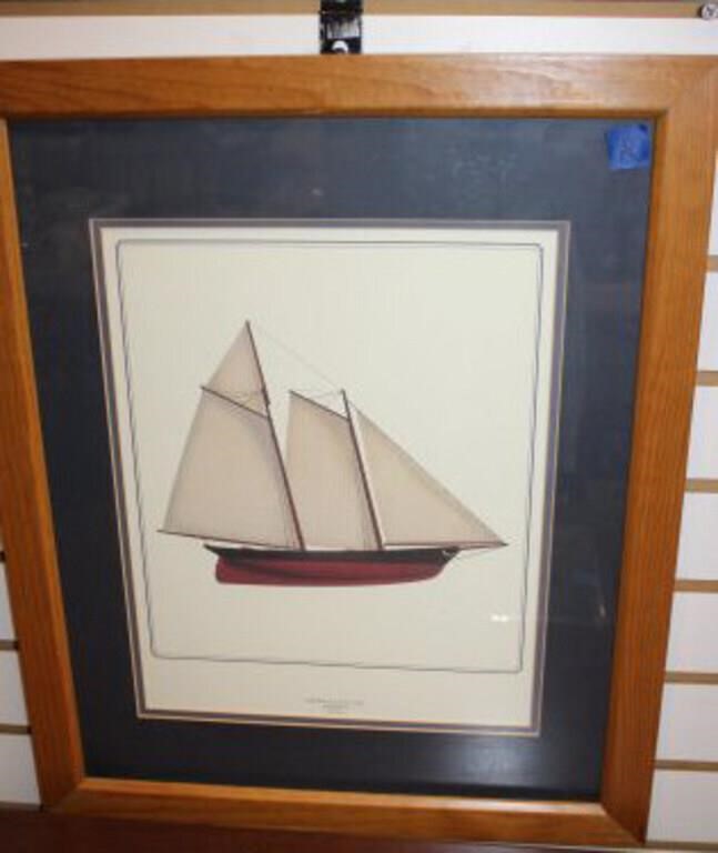 AMERICA'S CUP 1851 "AMERICA" WINNER PRINT