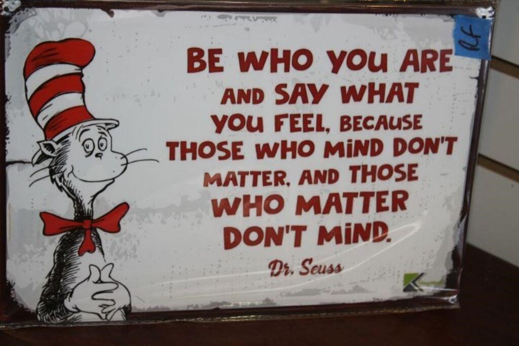 BRAND NEW "DR. SEUSS" METAL SIGN