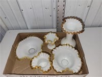 fenten yellow crusted bowls/vase