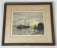 F. R. Roth Artist Signed Maritime Picture
