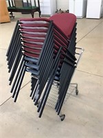 Nice set of stackable chairs and chair dolly
