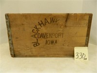 Blackhawk Brewing Co., Davenport, IA Wood Beer Box