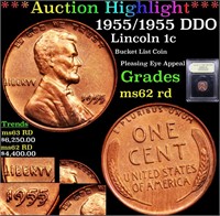 *Highlight* 1955/1955 DDO Lincoln 1c Graded Select