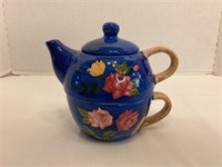 Cobalt Blue Teapot and Cup for One