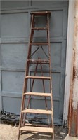 8' Wooden Step Ladder, Rough Condition