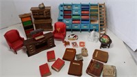 Box Lot of Vintage Miniature Furniture
