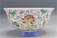 FAMILLE ROSE 'ETERNAL LOTUS' BOWL