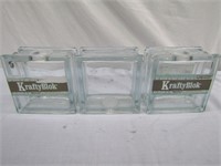 3 Glass "Krafty Bloks"