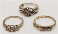 (KC) Sterling Silver CZ Rings (sizes 7 and 9)