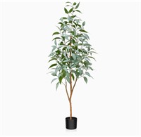 ($69) OAKRED Artificial Eucalyptus Tree 4ft with