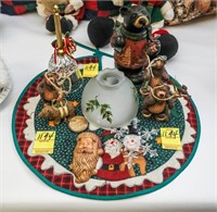 Christmas Scarf, Bear Figurines, Vanity Lamp Shade