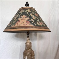 Asian 30" tall Lamp with Shade