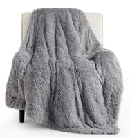 Fur throw blanket