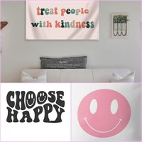 Happy/Kindness Preppy Happy College Dorm Decor