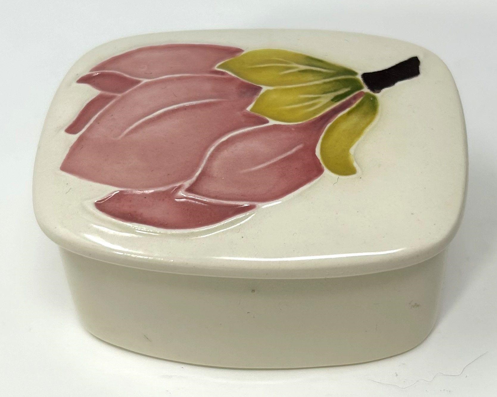 Moorcroft Trinket Box - Magnolia on Cream
