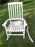 Wooden Slat Back Rocking Chair (Rocker Broken)