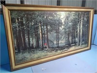 53" x 29" Roberty wood framed picture