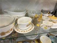 Pyrex Butterfly Gold Serving Dishes